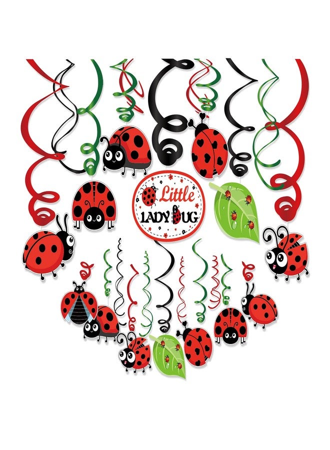 CC HOME 15Pack Ladybug Hanging Swirls Fancy Cute Insect Ladybug Ceiling Streamer Birthday Party Decorations Ladybug Themed Party Favors for Holiday Baby Shower Home Decoration - Image 1