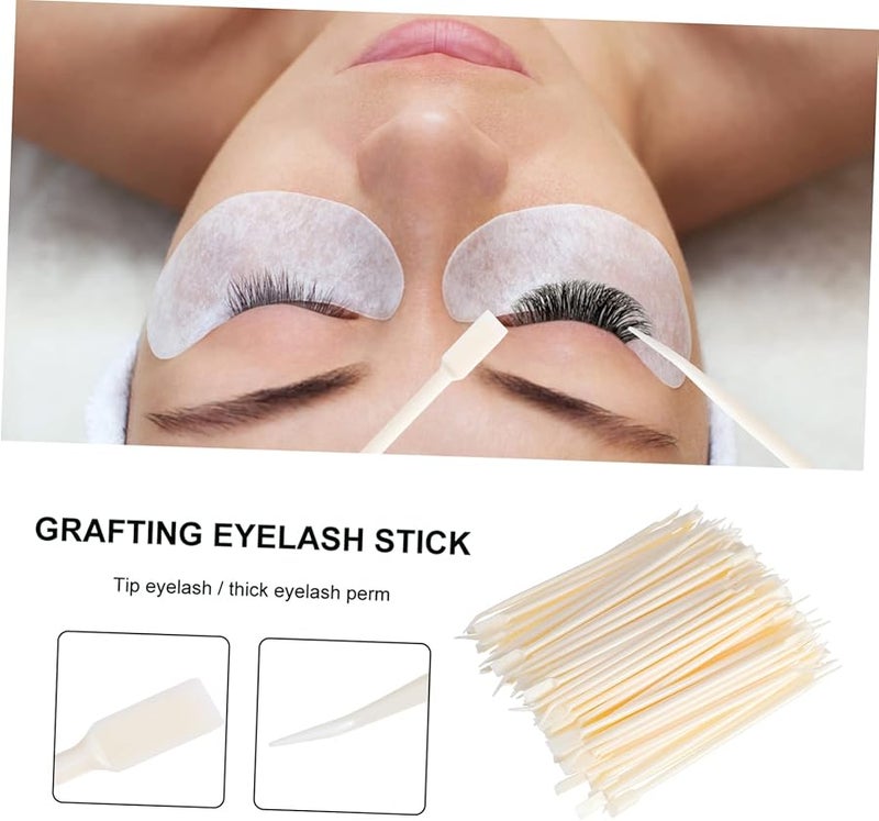 Plastic Eyelash Lift Sticks 100pcs Temperature Resistant Portable Lash Extension Tools - Image 4