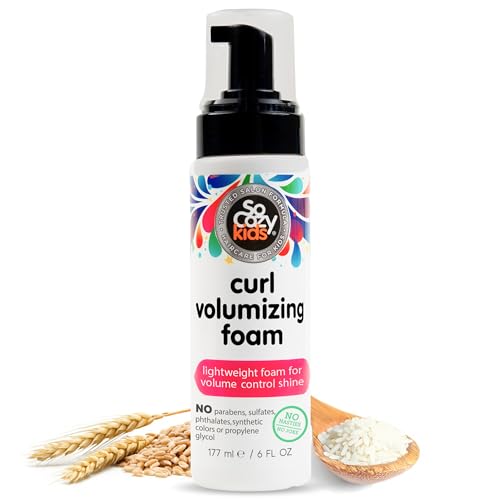SoCozy Hair Mousse for Kids Curl Volumizing Foam Mousse for Curly Hair 6 Fl Oz Enhances Shine  Volume Gentle Formula with Panthenol Hydrolyzed Proteins  Keratin Paraben  SulfateFree