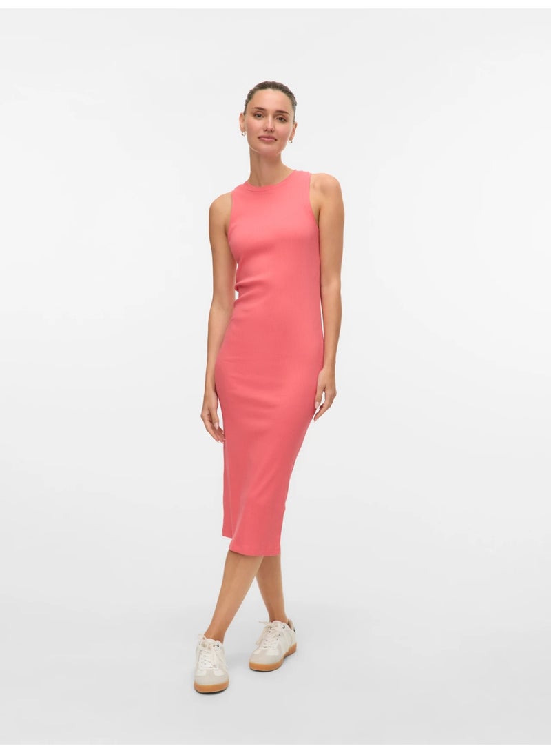 VERO MODA Awlavender Sl O-Neck Calf Dress Noos  - Image 2