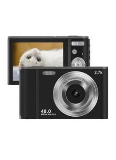 Generic Portable Digital Camera, 48mp Large IPS Screen Action Camera, Rechargeable Video Recording Camera, Lightweight Photography Camera With Face Detection, (1pc, Black)  - Image 1