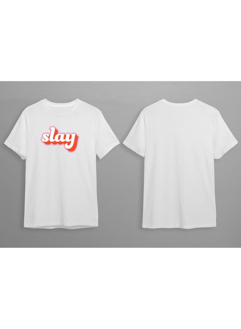 Slay Girls White T Shirt - Image 2