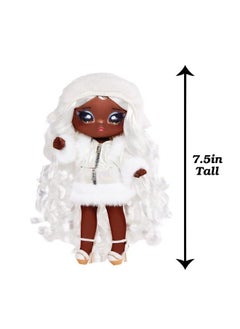 Na! Na! Na! Surprise Cozy Series Evie Von Hoo 7.5" Fashion Doll Snow Owlinspired With White Hair 2Piece Outfit And Fuzzy Clipon Purse Poseable Great Toy Gift For Kids Ages 5 6 7 8+ Years  - Image 3