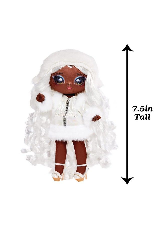 Na! Na! Na! Surprise Cozy Series Evie Von Hoo 7.5" Fashion Doll Snow Owlinspired With White Hair 2Piece Outfit And Fuzzy Clipon Purse Poseable Great Toy Gift For Kids Ages 5 6 7 8+ Years  - Image 3