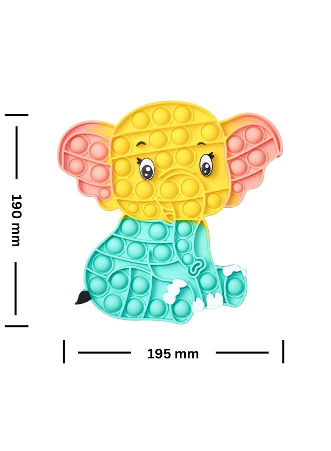 Push Pop Bubble Fidget Toy Silicone Animal Sensory Squeeze Toy Stress Relief Anti-Anxiety ADHD Autism Special Fidget Popper Gift for Kids and Adults Elephant C  - Image 3