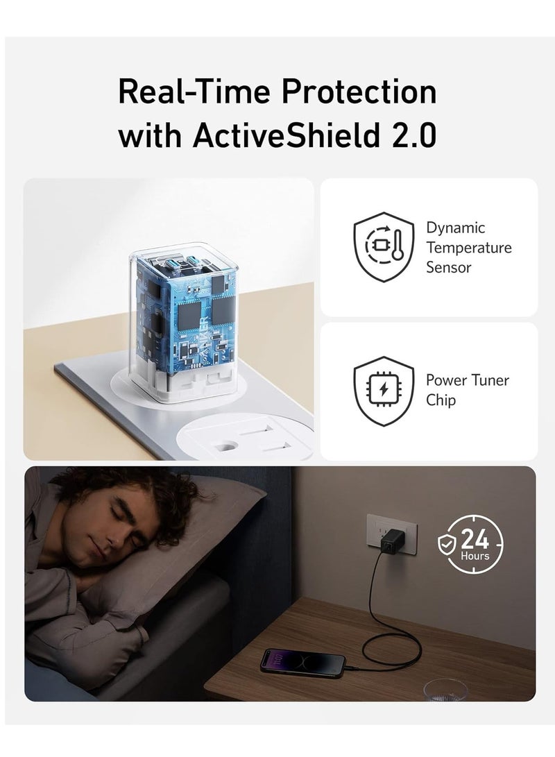 Anker 47W USB C Charger, Charger 523 (Nano 3), GaN Compact 2-Port Fast Charger for iPhone 14/14 Plus/14 Pro/14 Pro Max/13, Galaxy, Pixel 4/3, iPad/iPad Mini (Cable Not Included) - Image 3