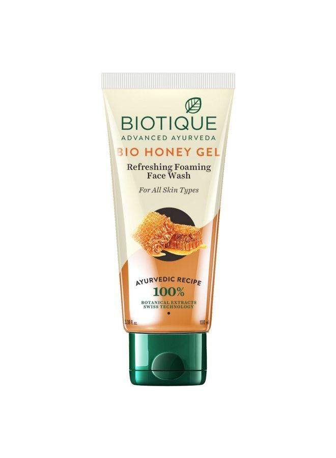Biotique Bio Honey Gel Refreshing Foaming Face Wash For All Skin Types, 100Ml - Image 1