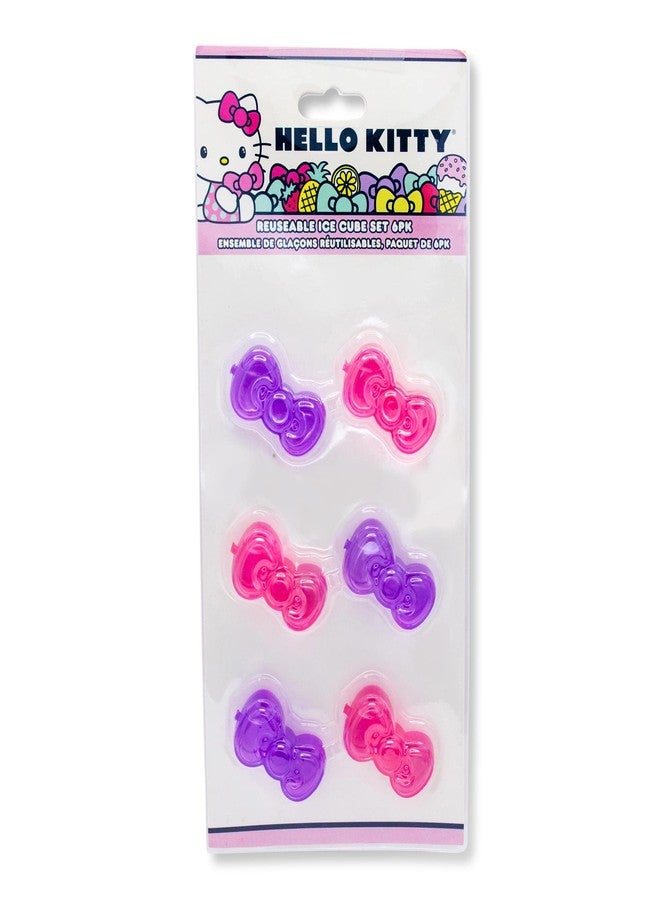 Seven20 Sanrio Hello Kitty Pretty Bows 6-Piece Plastic Ice Cube Set | Non-Melting, Quick-Freeze Ice Mold Shapes For Drinks - Image 3