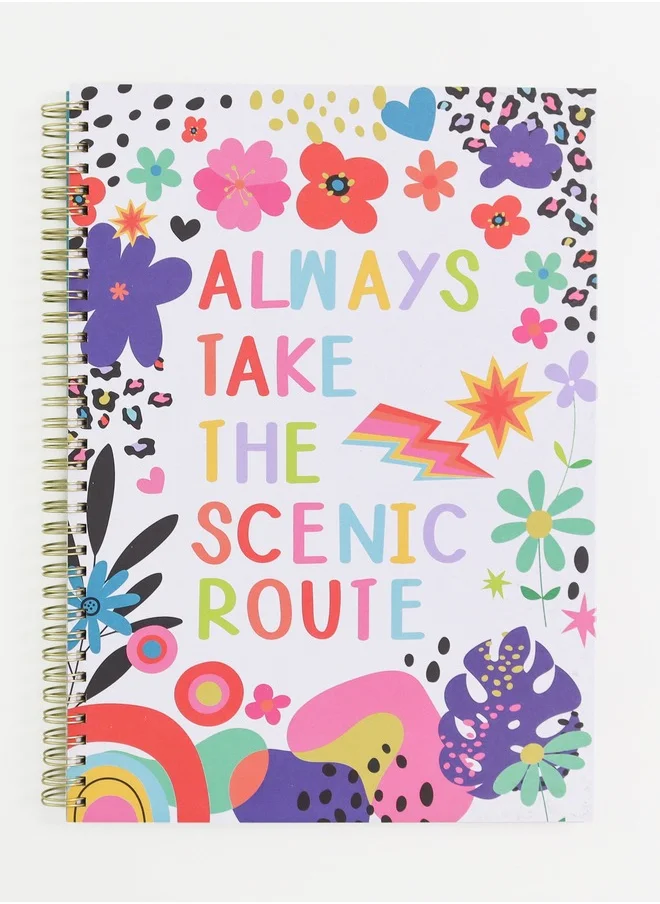 Belly Button Electric Dreams A4 spiral bound note book