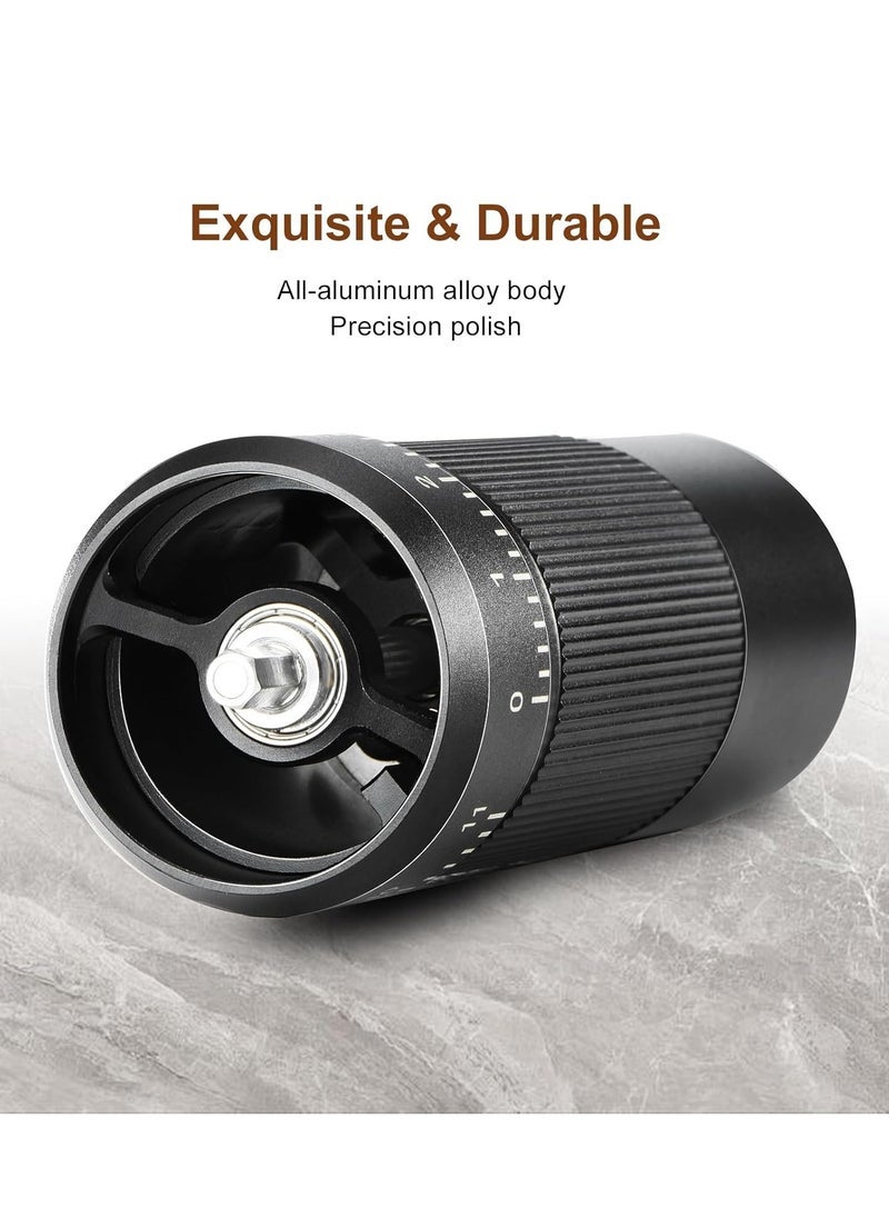 Manual Coffee Grinder, 6 Star Conical Burr, Premium Stainless Steel Hand Coffee Grinder with Adjustable Settings, Perfect for Home, Office, and Camping - Image 4