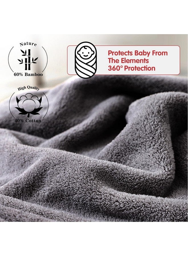 BEFACL 2 Pack Baby Towels With Hood And 5 Baby Washcloths, For Newborn Unisex, 31.5X31.5 In Ultra Absorbent Soft Hooded Bath Towel Set Gift For Boys Girls, Babies, Infant, Toddler, Newborn Essential - Image 2