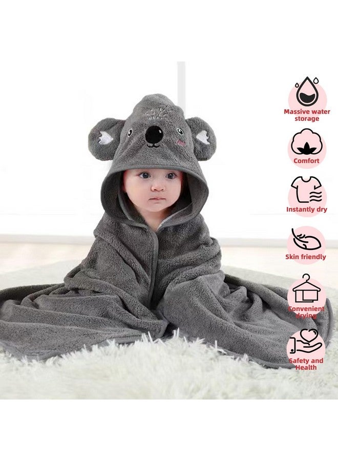 BEFACL 2 Pack Baby Towels With Hood And 5 Baby Washcloths, For Newborn Unisex, 31.5X31.5 In Ultra Absorbent Soft Hooded Bath Towel Set Gift For Boys Girls, Babies, Infant, Toddler, Newborn Essential - Image 4