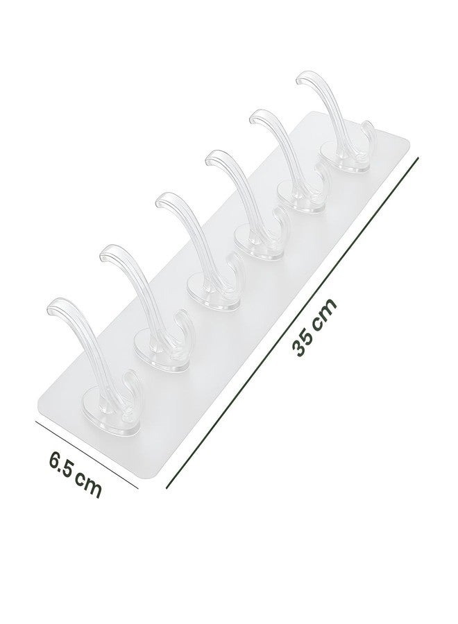 DALUCI Wall Hanger Hooks for Clothes Hanger for Wall – Strong Self Adhesive Magic Sticker Hook for Kitchen, Bathroom & Home – Door Sticker Hooks for Walls Hangers for Clothes Hanging (Pack of 2) - Image 2