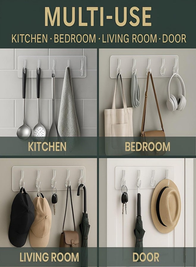 DALUCI Wall Hanger Hooks for Clothes Hanger for Wall – Strong Self Adhesive Magic Sticker Hook for Kitchen, Bathroom & Home – Door Sticker Hooks for Walls Hangers for Clothes Hanging (Pack of 2) - Image 5