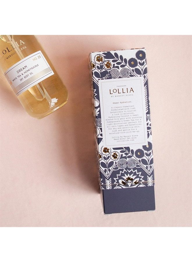 Lollia Dream Dry Body Oil, 6.8 Fl. Oz. – White Tea & Honeysuckle – Women's Body Oil, Scented Body Oil, Moisturizing Body Oil, Dry Body Oil for Women, For All Skin Types - Image 4