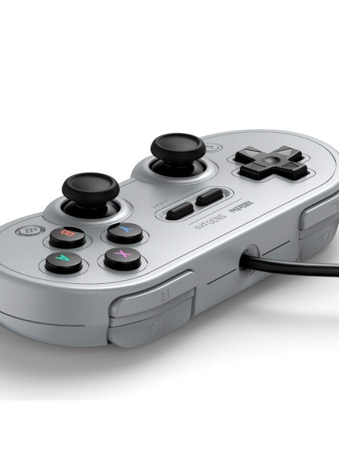 8Bitdo Sn30 Pro USB Wired Gamepad for Switch, Windows & Raspberry Pi(Gray Edition) - Image 4