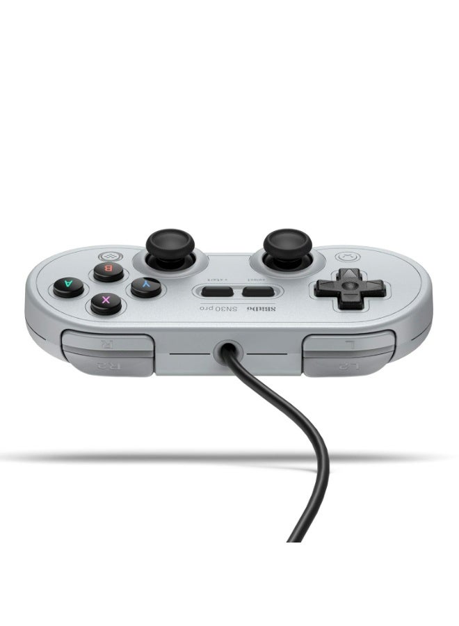 8Bitdo Sn30 Pro USB Wired Gamepad for Switch, Windows & Raspberry Pi(Gray Edition) - Image 5