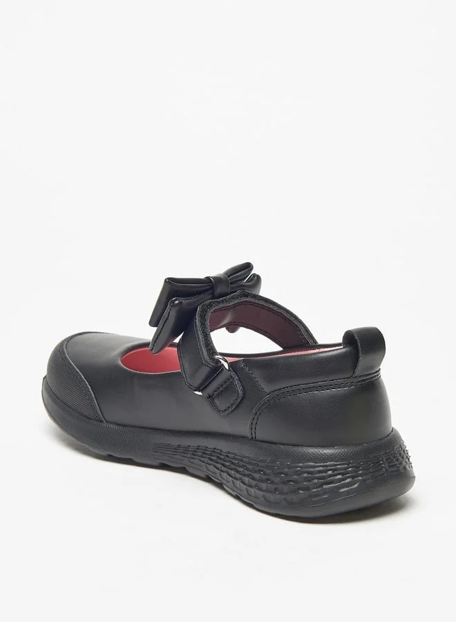 داش حذاء ماري جين مدرسي بفيونكة وإغلاق بشريط لاصق