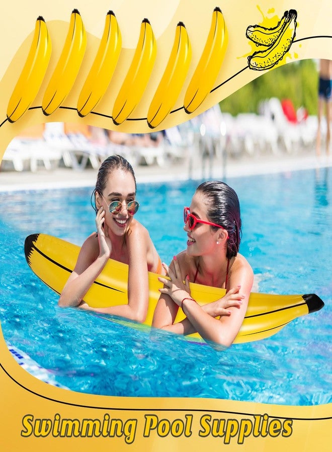 Simgoing 12 Pcs Inflatable Banana Props Balloons Include 23 Inch Banana x 11, 70 Inch Banana x 1, Bachelorette Party Decoration Plastic Banana Toys for Swimming Pool Party Favors Supplies Games - Image 5