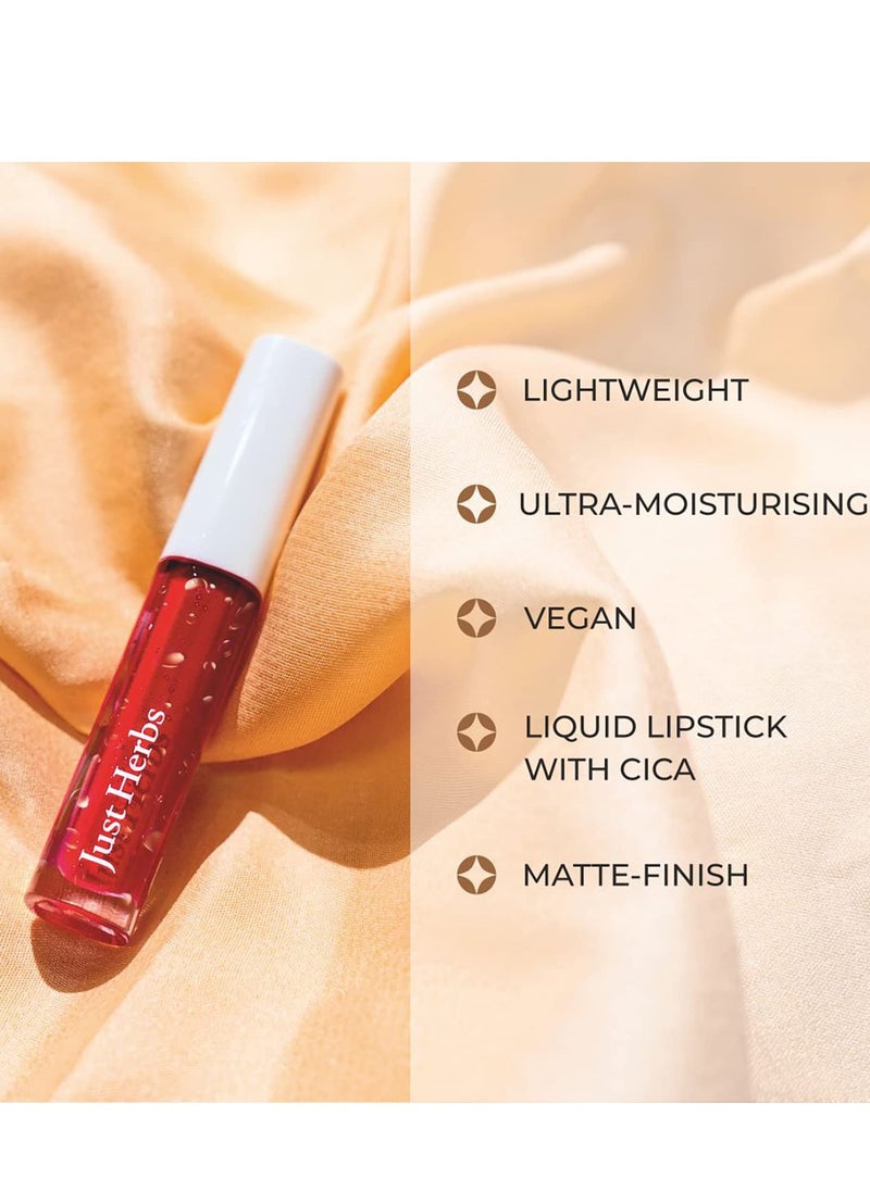 Just Herbs Just Herbs Ayurvedic Creamy Matte Long Lasting Liquid Lipstick  - Image 4