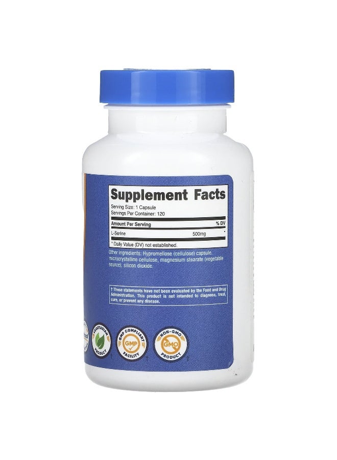 Nutricost نوتريكوست، L-سيرين، 500 ملغ، 120 كبسولة - Image 2