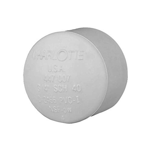 CHARLOTTE PIPE 3/4 SCH 40 CAP SOCKET CONTRACTOR PACK PRESSURE (10 Unit Bag) - Image 1