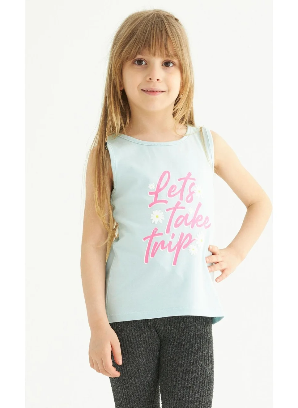 Zepkids Girl Lets Take A Trip Printed T-shirt 3-7 Years Old
