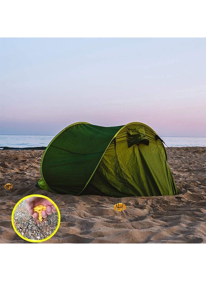 Peachjoy Heavy Duty Spiral Design Tent Stakes - Ground Anchors for Camping, Rain Tarps, Garden Weed Mat - 8 Pcs - Image 4