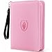 Fabmaker Premium 4 Pocket Zip Card Binder Trading Card Binder for 320 Cards Portable PU Card Collection Binder Collector Card Album Folder for Game Sports Cards Pink - Image 3