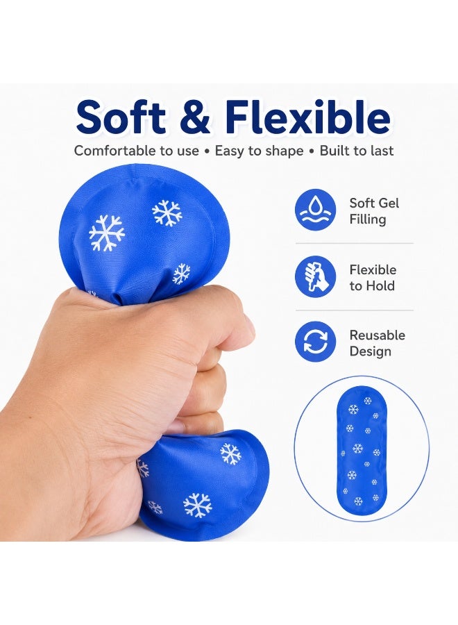 SRLIWHITE 4 Pack Reusable Ice Packs, Blue Gel Cold Packs, Portable Freezer Packs for Lunch Bag, Travel, Outdoor Picnic, Medicine Pouch, Daily Cooling Use - Image 4