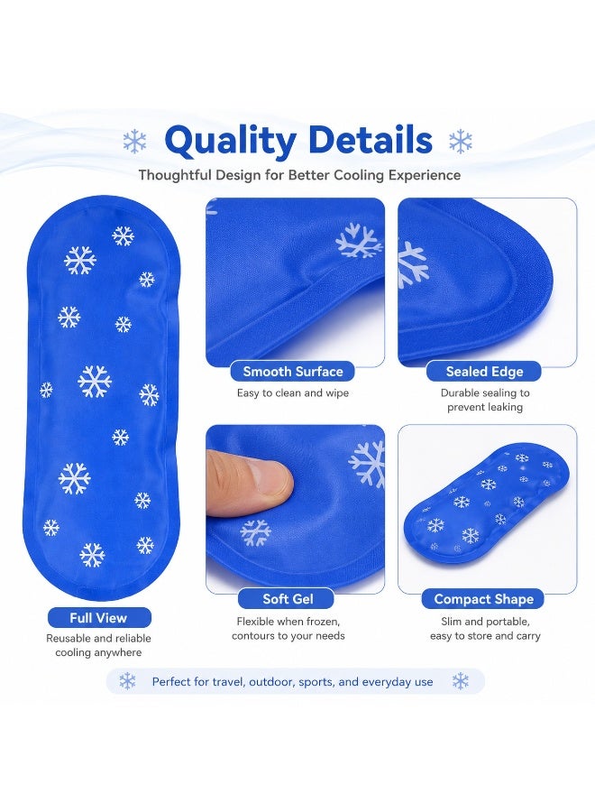 SRLIWHITE 4 Pack Reusable Ice Packs, Blue Gel Cold Packs, Portable Freezer Packs for Lunch Bag, Travel, Outdoor Picnic, Medicine Pouch, Daily Cooling Use - Image 2