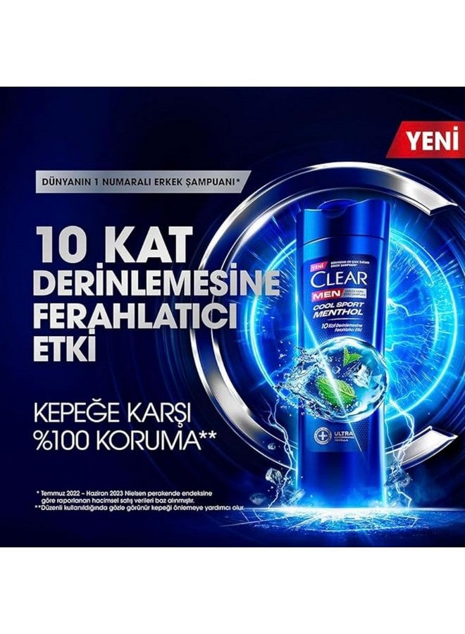 New Clear Men Anti-Dandruff Shampoo Cool Sport Menthol Refreshing Menthol Effect 350 Ml - Image 3