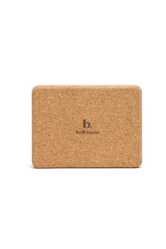 HALFMOON Cork Block 4″ | Larger Natural Cork Yoga Block with Rounded Edges for Stability and Comfort - Image 4