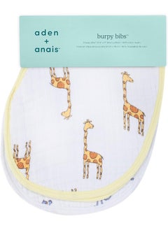 aden + anais aden + anais Burpy Baby Bib, 100% Cotton Muslin, 4 Layer Multi Use Burping Cloth, Super Soft & Absorbent Burp Rag for Infants, Newborns and Toddlers, 2 Pack, Jungle Jam  - Image 3