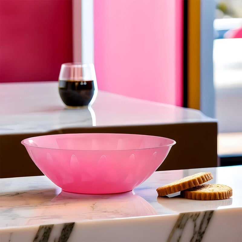 Amscan Bright Pink Plastic Recyclable Bowl  10 qt 1 Piece  Durable Serveware Ideal for Everyday Use and Any Occasion - Image 3