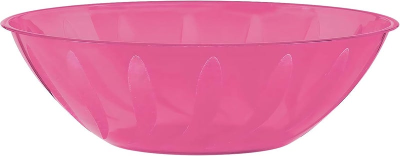 Amscan Bright Pink Plastic Recyclable Bowl  10 qt 1 Piece  Durable Serveware Ideal for Everyday Use and Any Occasion - Image 1