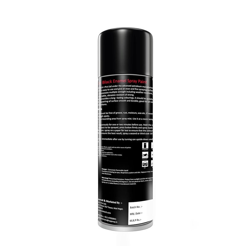 UE Elite Enamel Multipurpose Black Spray Paint Can for Cars and Bikes (500ml | Pack of 2) - Image 2