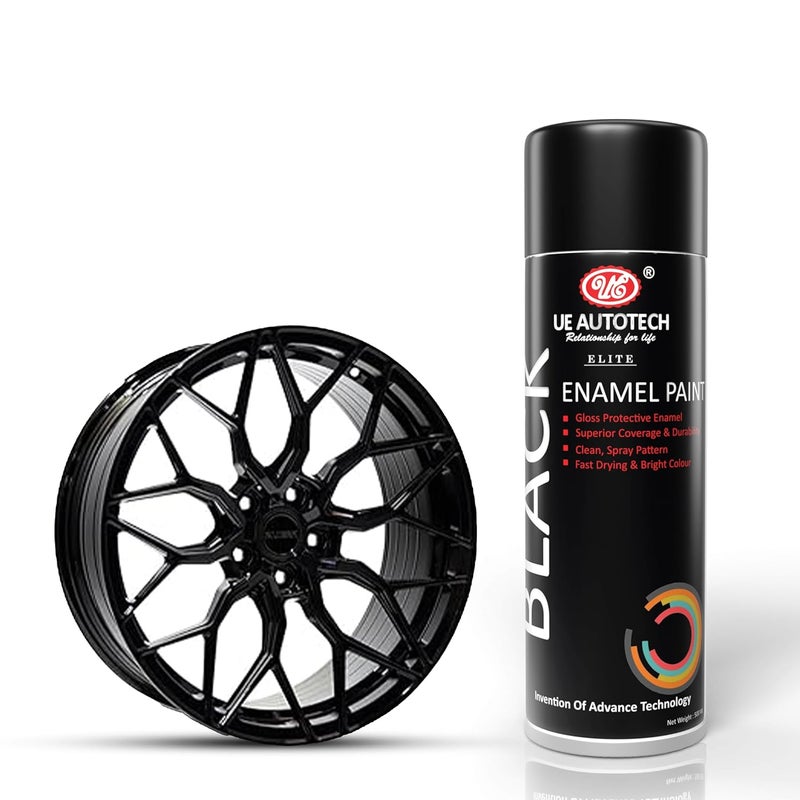 UE Elite Enamel Multipurpose Black Spray Paint Can for Cars and Bikes (500ml | Pack of 2) - Image 3