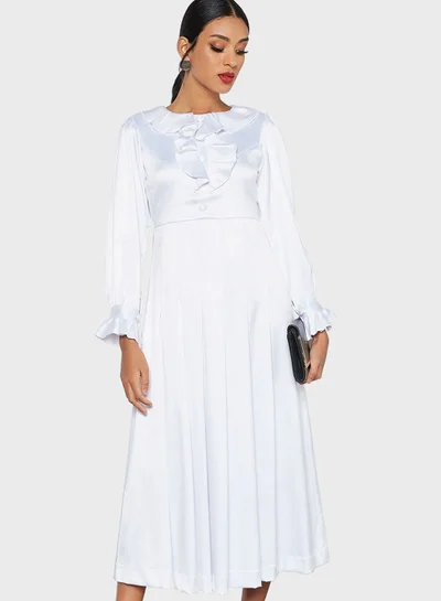 SIVVI for HANIYA Ruffled Collar A-Line Dress