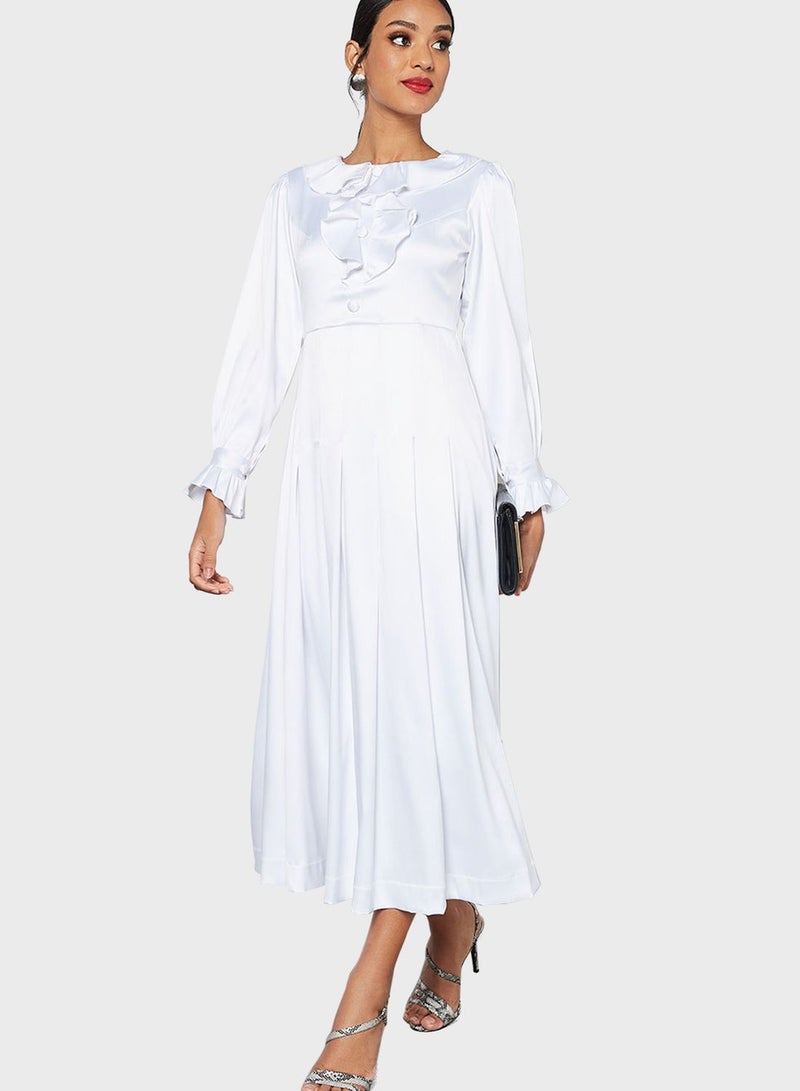 SIVVI for HANIYA Ruffled Collar A-Line Dress  - Image 4