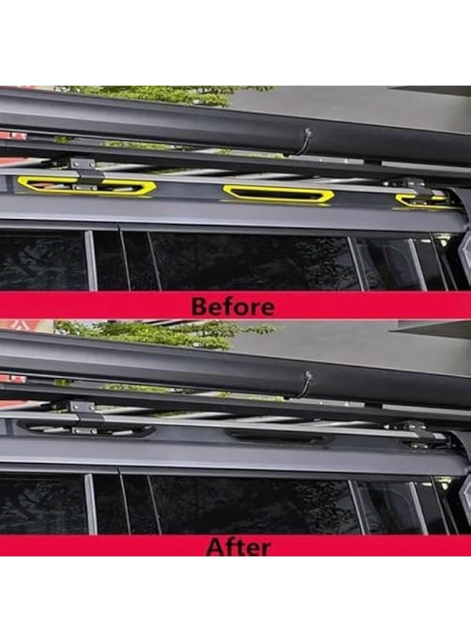 Topleo Matte Black Roof Rack, Wheel Covers, Bumper Hooks Compatible with Jetour T2 2023-2025 Models [36 decorative pcs]  - Image 5