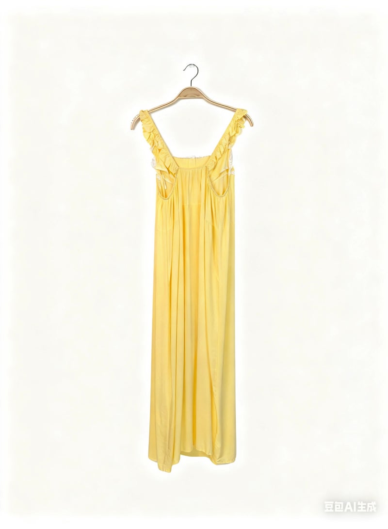 Orchid 2-Piece Set Women Sweet Nightdress Lace Pajamas Ladies Long Sleeve Robe Loungewear Loose Nightgown  Female Home Wear - Image 4