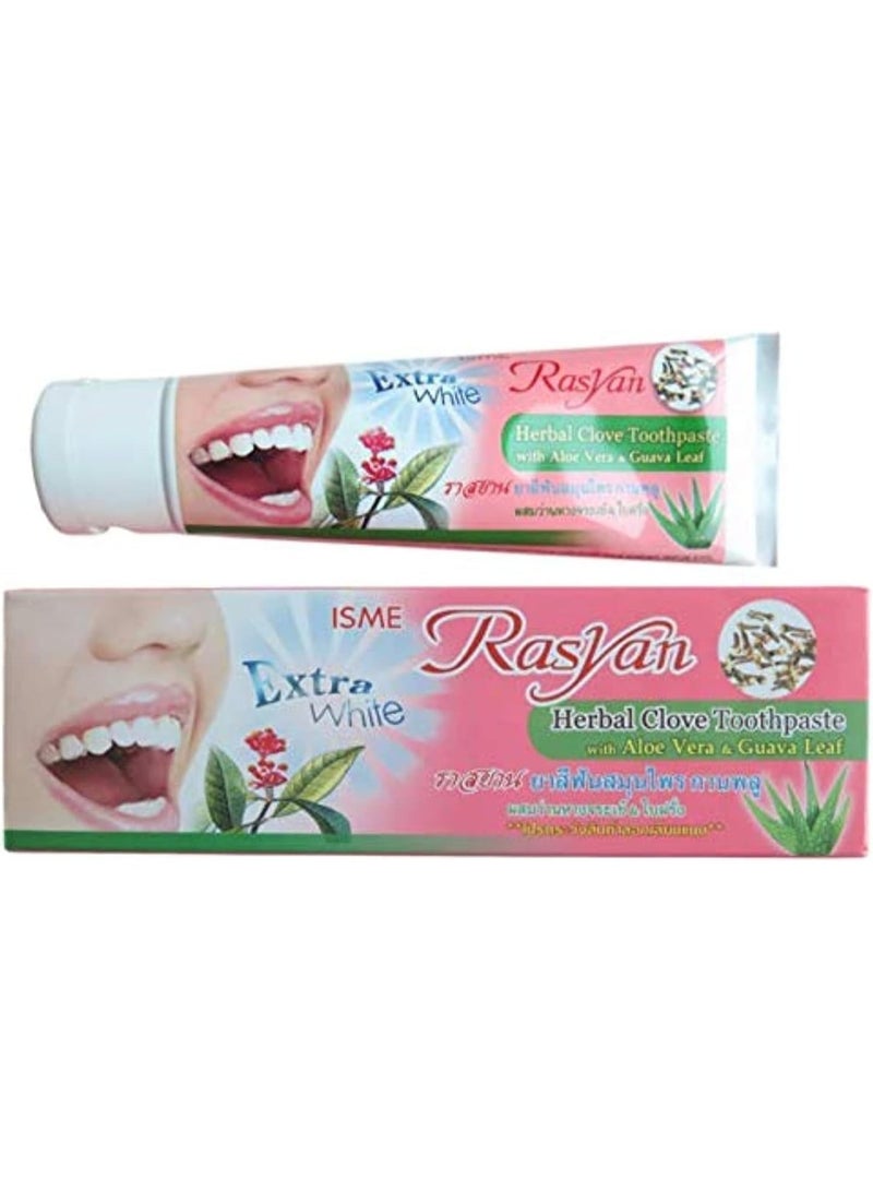 Rasyan Herbal Clove Toothpaste with Aloe Vera &Guava Leaf-100g - Image 4