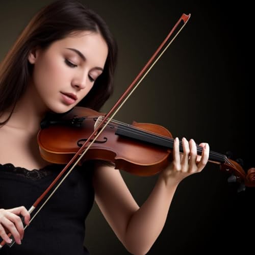 MOCKING BIRD 4/4 Violin Bow with Rosin| Straight Brazilwood & Natural Violin Bow Horse hair for All types of Violin/Viola| Best for Students & Professionals - Image 2