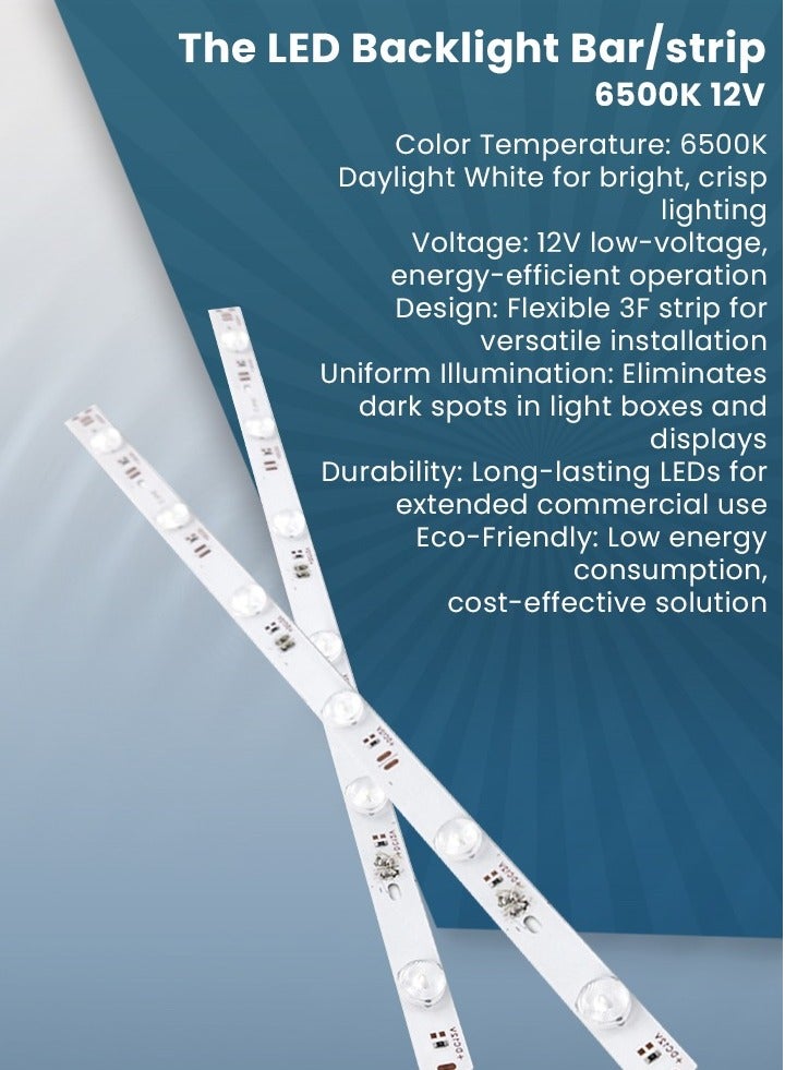 IDesign LED backlight bar/Strip 6500K 12V 3F - 20 Pcs - Image 2