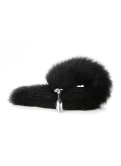 Handmade Japanese Animal Ears Tail Cosplay Set Lolita Accessories Black tail with anal plug