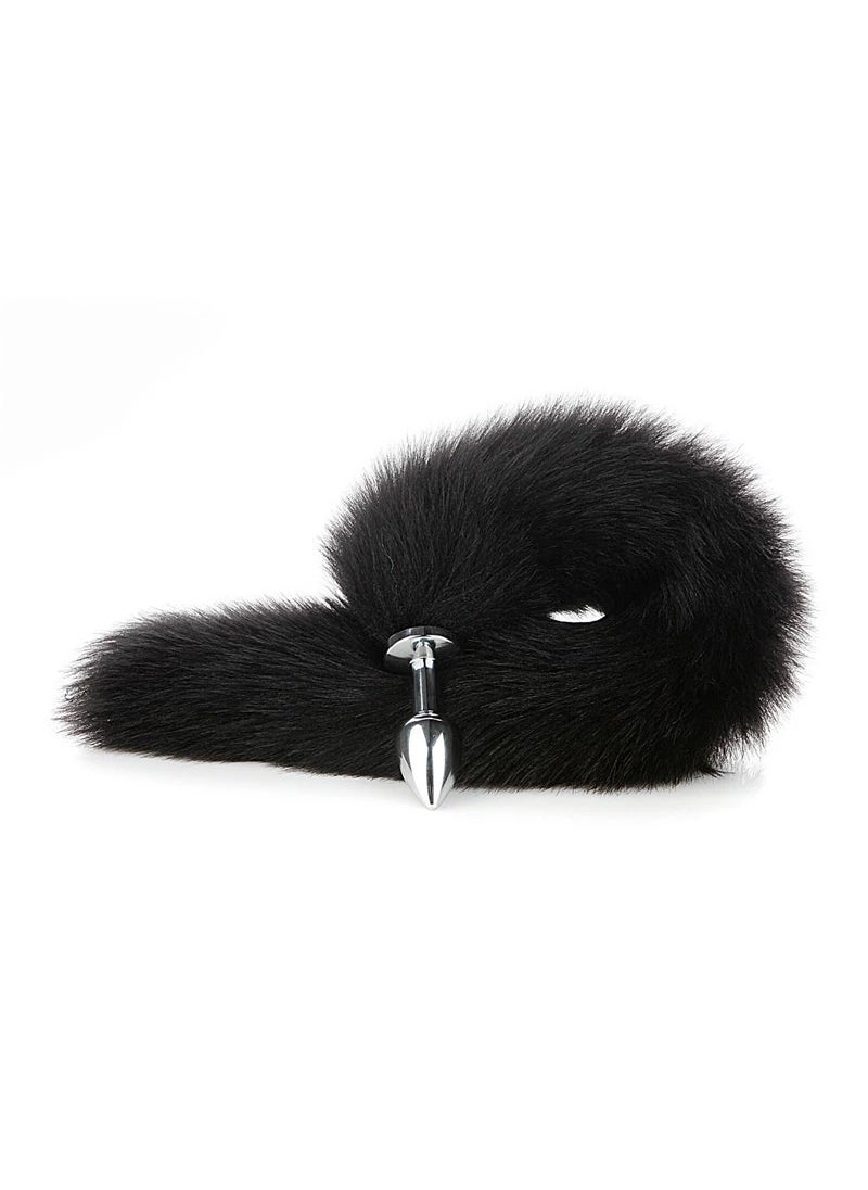 Generic - Handmade Japanese Animal Ears Tail Cosplay Set Lolita Accessories Black tail with anal plug - Image 1
