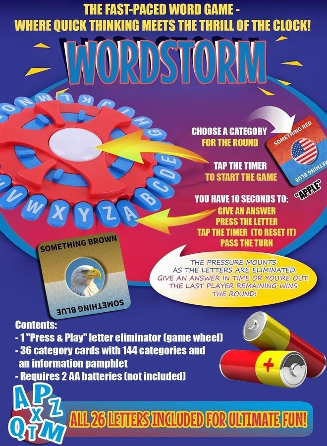 Aodomis WORDSTORM Quick Family Word Game | 144 Challenge Categories | Party Game for Adults, Teens & Kids - Image 4