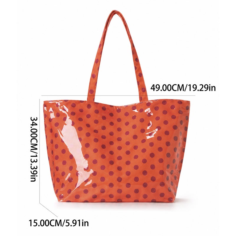 PVC Polka Dot Tote Bag - Image 5