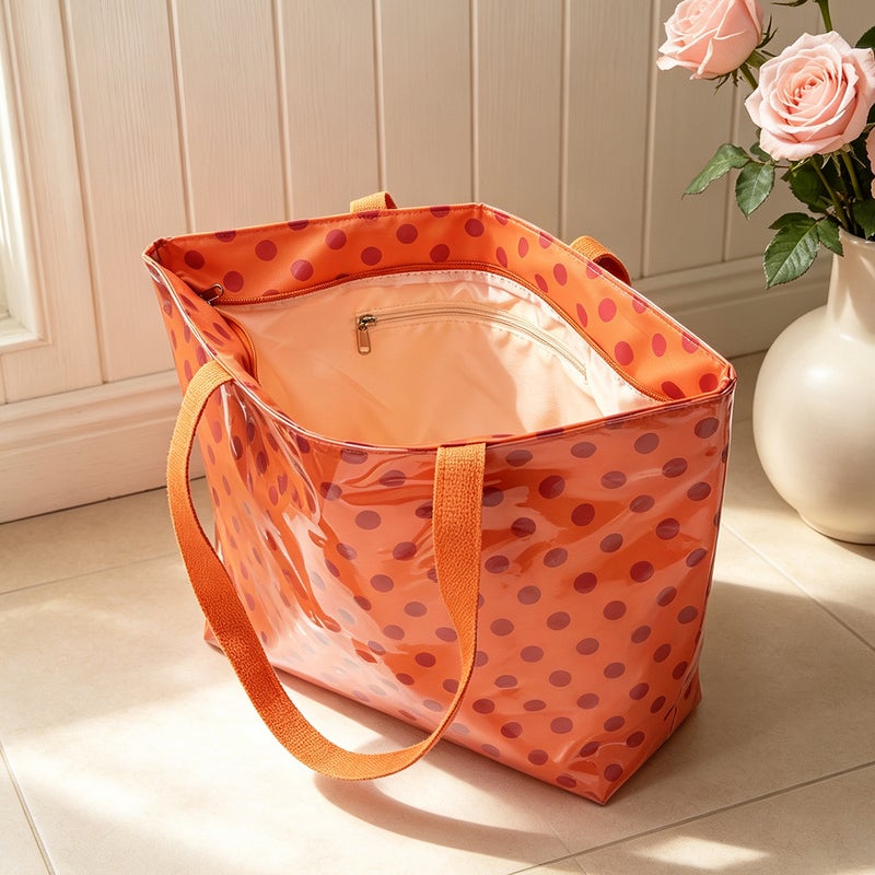 PVC Polka Dot Tote Bag - Image 4